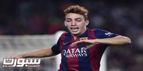 Barcelona's forward Munir celebrates after scoring during the Spanish league football match FC Barcelona vs Elche CF at the Camp Nou stadium in Barcelona on August 24, 2014. AFP PHOTO/ JOSEP LAGO (Photo credit should read JOSEP LAGO/AFP/Getty Images)