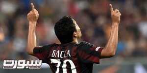 REGGIO NELL'EMILIA, ITALY - AUGUST 12: Carlos Bacca Ahumada of Milan celebrates after scoring to make it 2-0 during the TIM pre-season tournament match between AC Milan and FC Internazionale at Mapei Stadium - Città del Tricolore on August 12, 2015 in Reggio nell'Emilia, Italy. (Photo by Giuseppe Bellini/Getty Images)