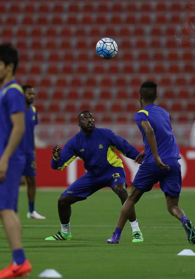 بالصور النصر ينهي تدريباته للقاء