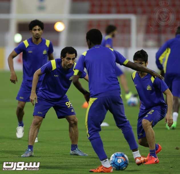بالصور النصر ينهي تدريباته للقاء