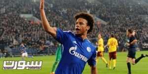 Mandatory Credit: Photo by Action Press/REX Shutterstock (5293557ag) Leroy Sane ( Schalke ) celebrates FC Schalke 04 v AC Sparta Praha, UEFA Europa League Group K football match, Veltins-Arena, Gelsenkirchen, Germany - 22 Oct 2015