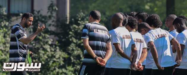بالصور:الجابر يكتفي بحصة تدريبية واحدة