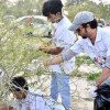 مشاركة فريق ثانوية عبدالله بن سلام التطوعي والكشافة بحملة تنظيف منتزه الأحساء الوطني