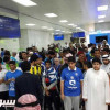 حشد جماهيري يستقبل الهلال في مطار جدة