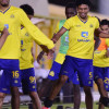 بالصور : النصر يستأنف تدريباته وسط اجواء ماطرة