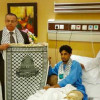 السفير الفلسطيني يدعم عبدالعزيز الجبرين من المستشفى بعد الرباط