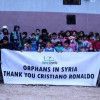 أطفال سوريا يبعثون برسالة شكر لرونالدو