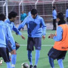 الباطن يؤدي مرانه الرئيسي للقاء الشباب