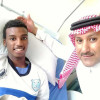 آل حمد عضو ادارة النهضة يزور الزهراني لاعب المبارزه