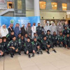 بالصور : بعثة الاخضر تصل الى الكويت للمشاركة في خليجي 23