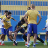 مران تكتيكي منوع وتدريبات الكرة الطائرة للاعبي النصر استعداداً للتعاون