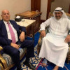 الشيخ أحمد الفهد يلتقي الرجوب في الكويت