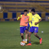 بالصور : النصر يواصل تدريباته بمناورة والرائد يعتذر عن اللقاء الودي