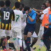 بالصور والفيديو : إشتباك في مباراة شباب الاتحاد والاهلي ينتهي بإصابة الحكم