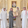 سلمان آل خليفة يستقبل رئيس الاتحاد السعودي لكرة القدم ونائبه والامين العام