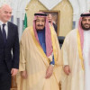خادم الحرمين الشريفين يستقبل رئيس الاتحاد الدولي لكرة القدم