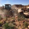 إزالة تعديات عشوائية على الأراضي في صوير