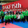 اخضر الكاراتيه وصيف القتال الجماعي في ختام البطولة الاسيوية الـ 15