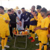 أحد يؤدي تدريباته ويحتفي بالعويشير