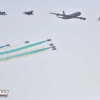 بالصور: القوات الجوية تقدم استعراضاً جوياً بمناسبة اليوم الوطني 91