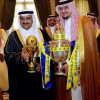 بالصور: أمير الرياض ونائبه يستقبلان رئيس النصر واللاعبين
