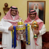 الامير مشعل بن سعود بن عبدالعزيز يستقبل رئيس نادي النصر ويقدم دعماً مالياً للنادي