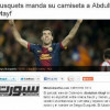 نجم نادي برشلونة يرسل قميصه للاعب سعودي !
